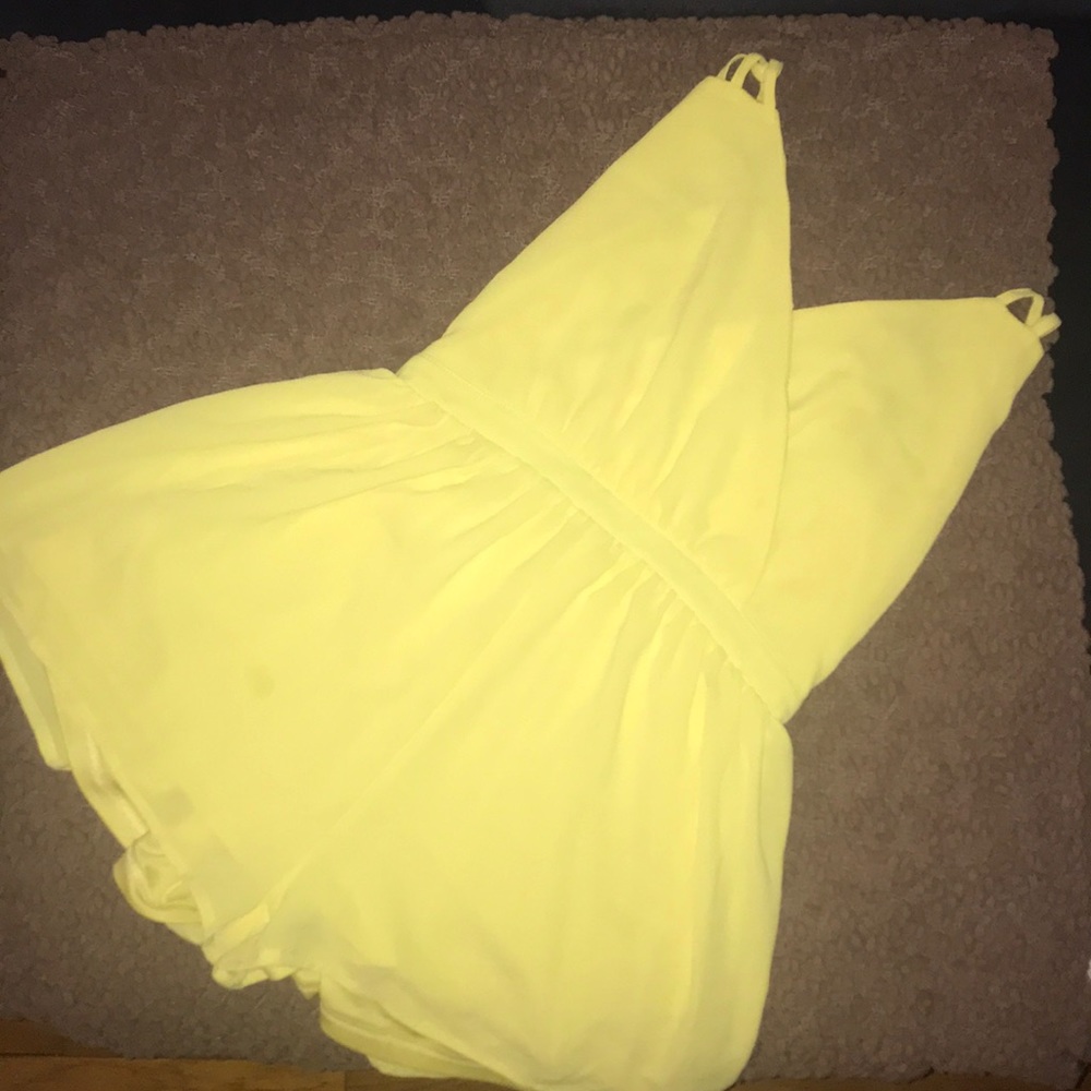 Cross back Yellow Romper